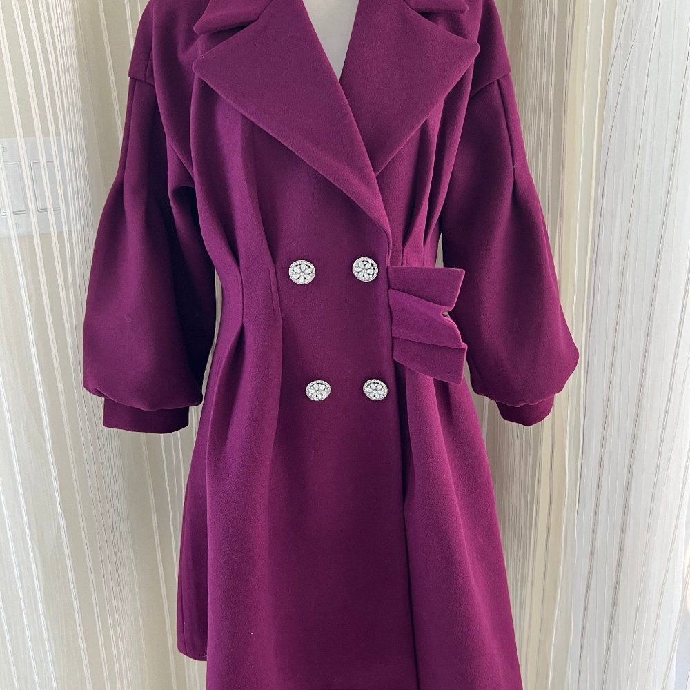 Dabuwawa Female Vintage 60/50 Era Exquisites Double Diamond Button Wool … - Picture 5 of 16